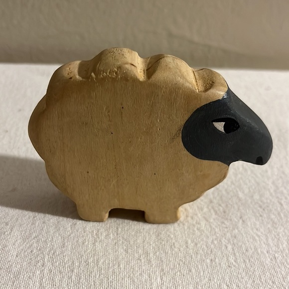 4 Vintage Primitive Wood Carved Hand Painted Farm Animals - Picture 8 of 14